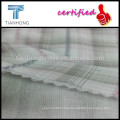 Soft Hand-feeling Double Layer Plaid Fabric/Cotton Heavy Weight T-shirt Fabrics/Yarn Dyed Cotton Jacquard Fabric